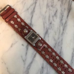 Brown Leather Fossil Watch with Removable Strap